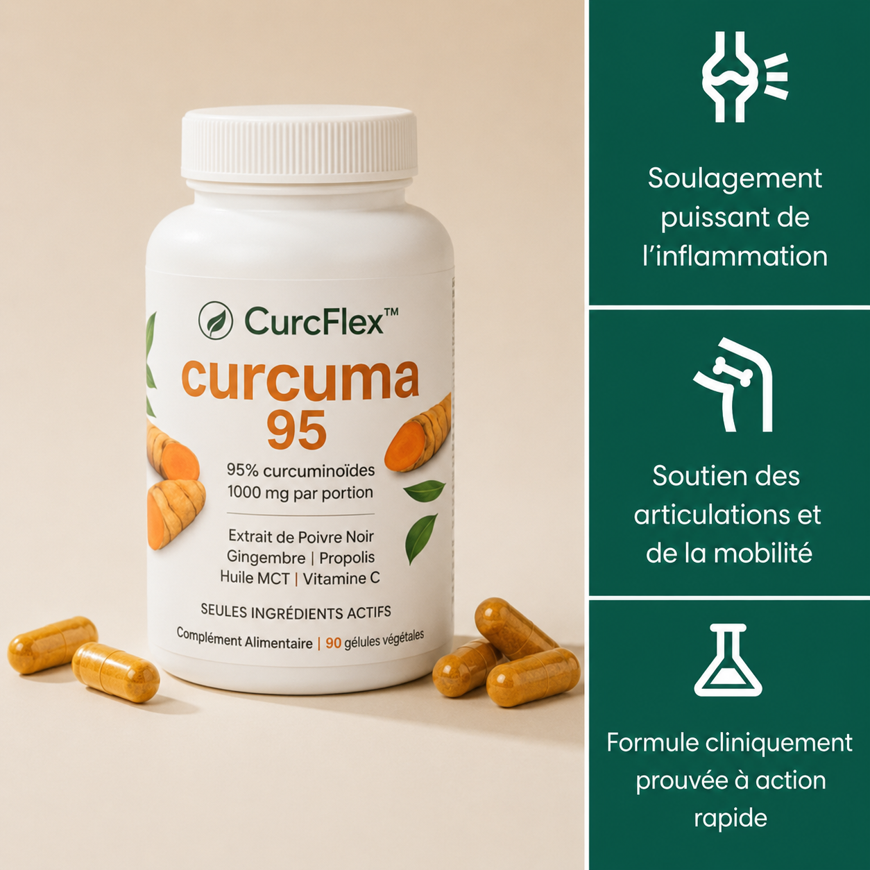 CurcFlex™ Curcumine 1000mg